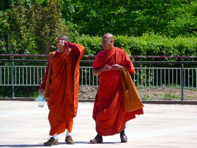 Monks buddhist person photo