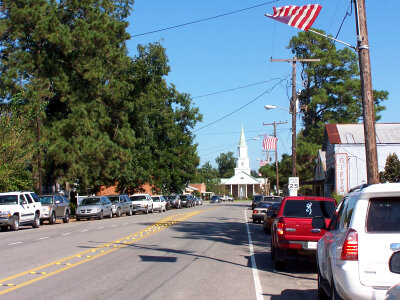 Downtown Carencro in Louisiana street
