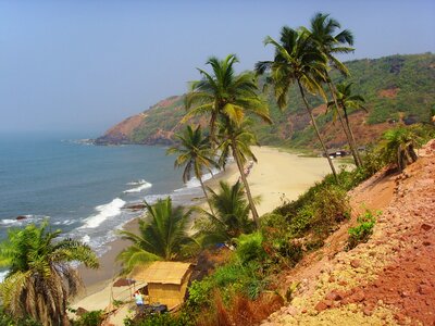 Arambol beach in northern Goa, India photo