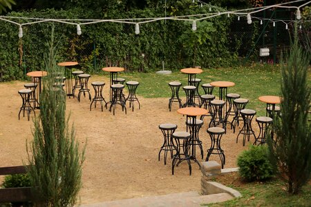 Chairs tables empty