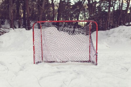 Hockey Goal Snow photo