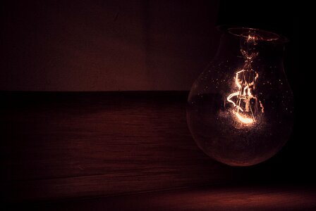 Light bulb electricity dark photo
