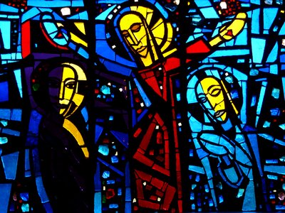 Colorful glass colorful church