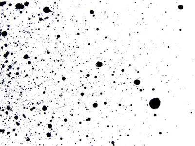 Black ink splatters