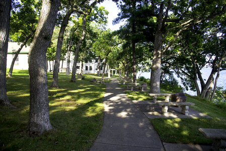 Shaded hiking path at Green Lake photo