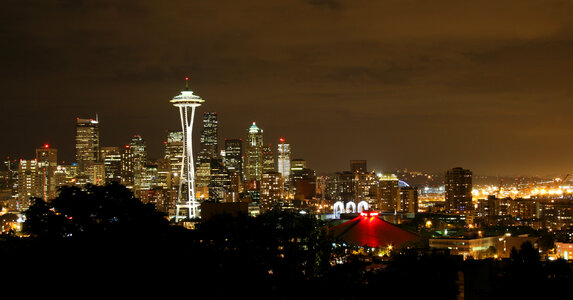 Night Time Skyline in Seattle, Washington photo