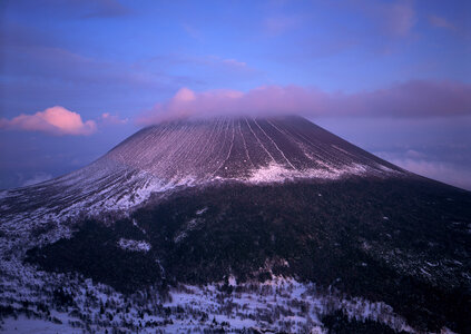 top of mount fuji from japan photo