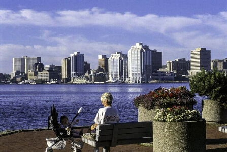 Halifax as seen from the Dartmouth waterfront in Nova Scotia, Canada photo
