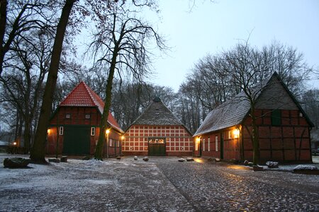 Snow heimathaus thatched roof