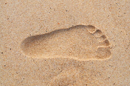 Footprint sand wet