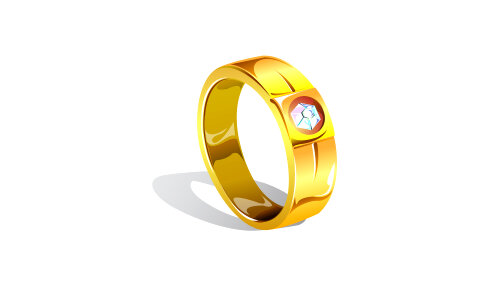 Wedding Ring with diamond icon on white background