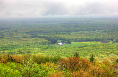 Forest and house at Rib Mountain State Park, Wisconsin photo