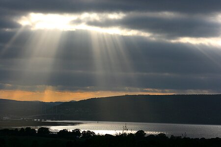 Rays sunbeams sky