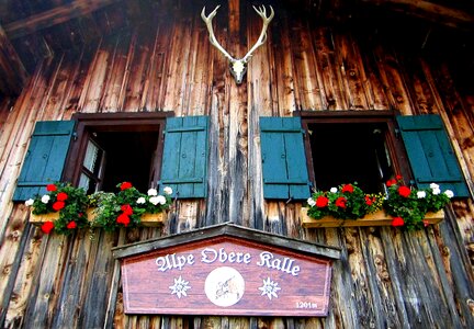 Mountain hut alpine hut timber façade
