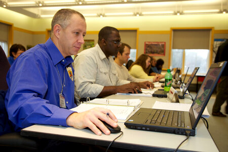 FWS employees learning in Biology class at NCTC
