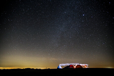 Camping under the stars at Max Patch, North Carolina