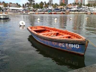 Boat canal cloud photo