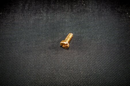 Screw brass metal photo