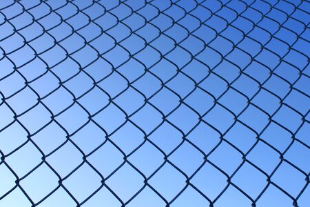 Blue Sky fence wires photo