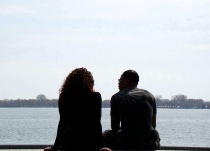 Lake water boardwalk photo