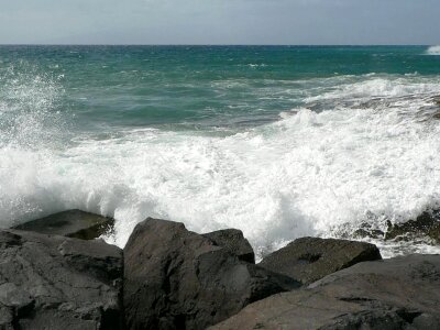 Coast ocean waves