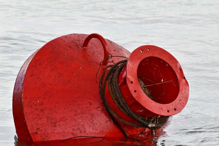 Buoy cast iron red photo