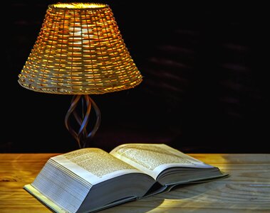 Book knowledge lamp photo