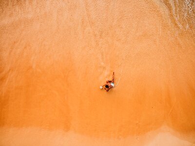 Beach Aerial Man photo