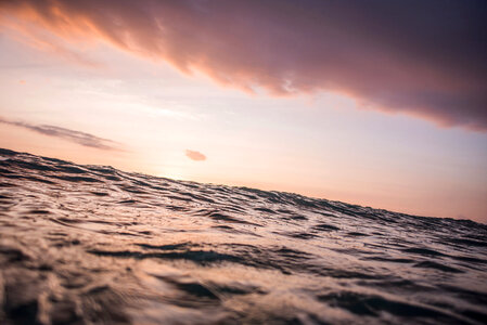 Calm Waves at Sunset photo