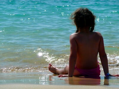 Sea shoulders children photo