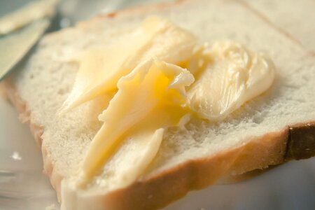 Bread breakfast butter photo