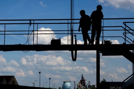 Bridge hard working construction