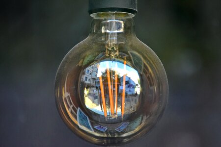 Details light bulb outdoors