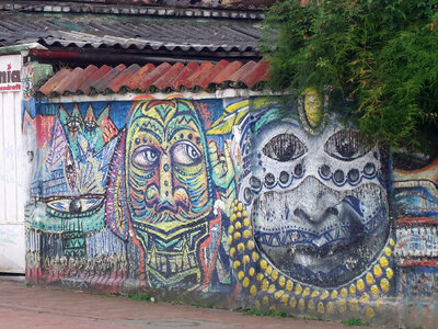 Graffiti on the Wall in Bogota, Colombia photo