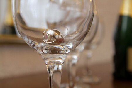 Champagne crystal glass photo