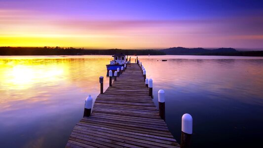 Beautiful boat dock photo