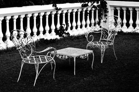 White peace seating emptiness photo