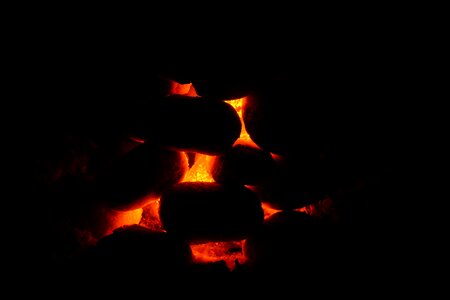 Burn briquettes grill briquettes photo