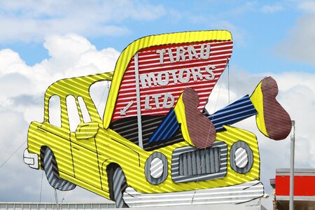 Sign corrugated art