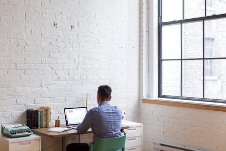 Man Working At Startup photo