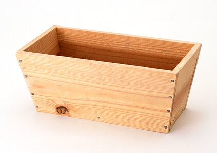 Empty wooden crate photo