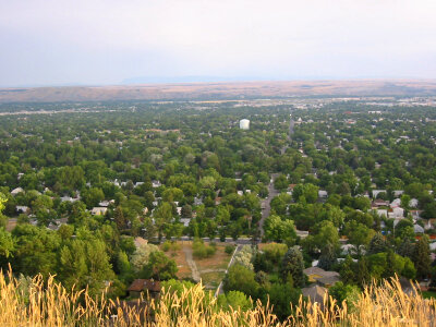 Overlook of the landscape of Billings, Montana