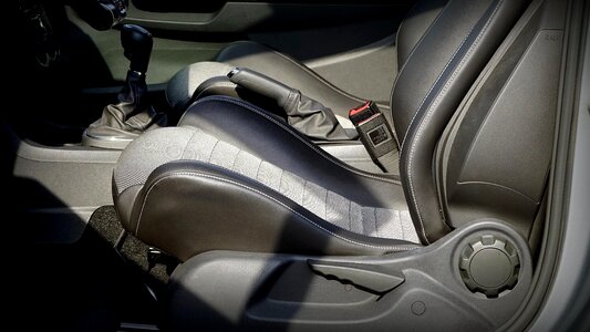 Car Seat gearshift leather photo