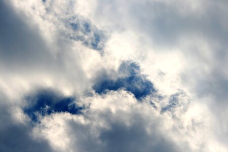 Glimmering openings blue sky