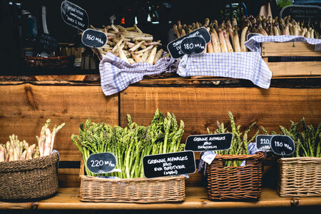 Asparagus at farmers market photo