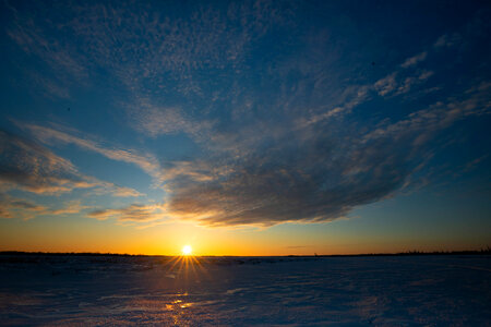 Sunrise over Canvasback Lake, Yukon Flats NWR