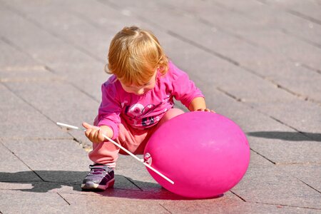 Baby balloon blonde hair photo