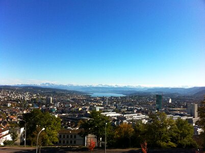 Wide Angle View of Zurich photo