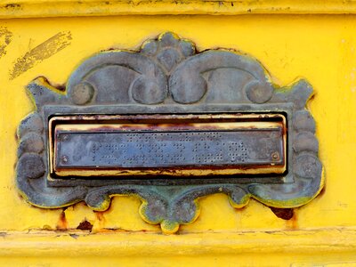 Baroque cast iron mailbox photo