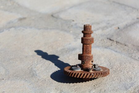 Metal lever macro photo